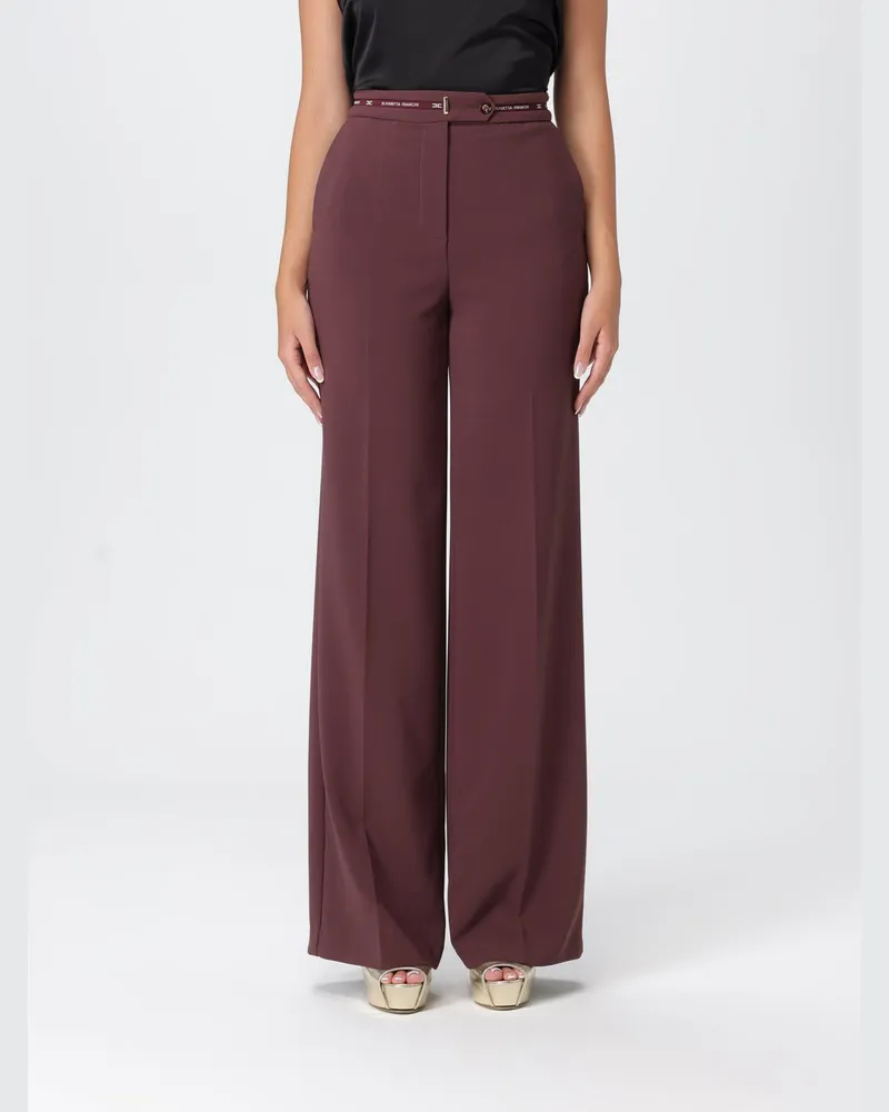 Elisabetta Franchi Hose damen Weinrot