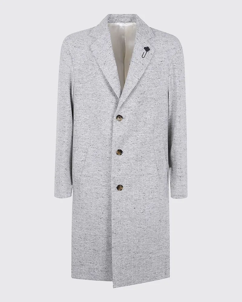 LARDINI Mantel herren Grau