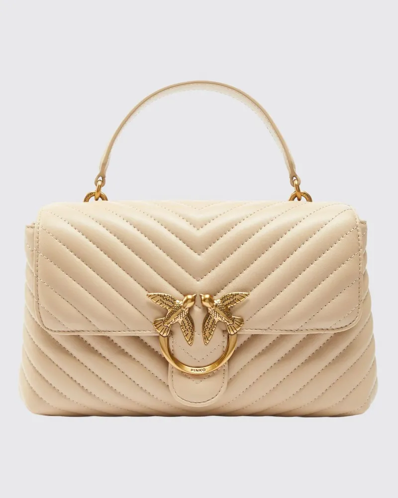 Pinko Medium Love Bag Puff gesteppte Chevron Nappa Sand
