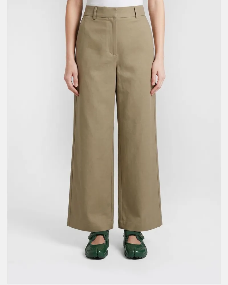 Giorgio Armani Weite Leinenhose Quartz