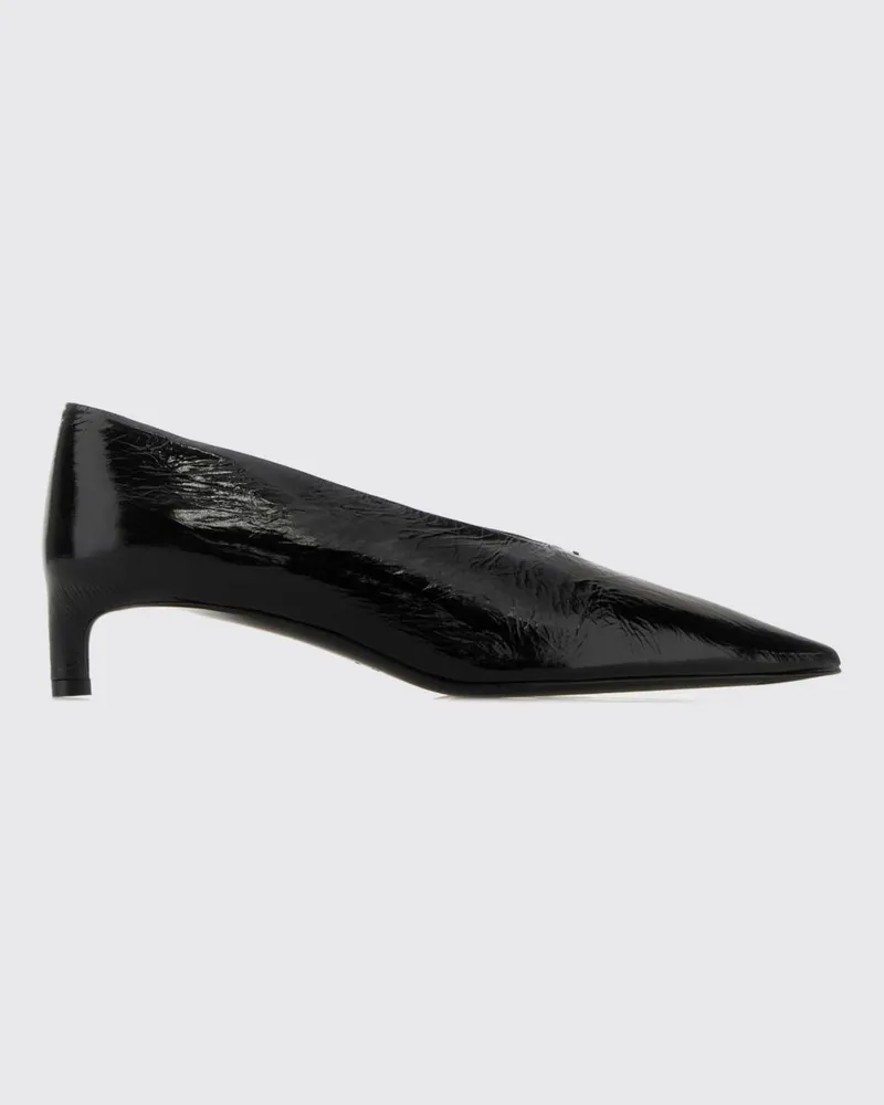 Jil Sander Pumps aus poliertem Leder Schwarz