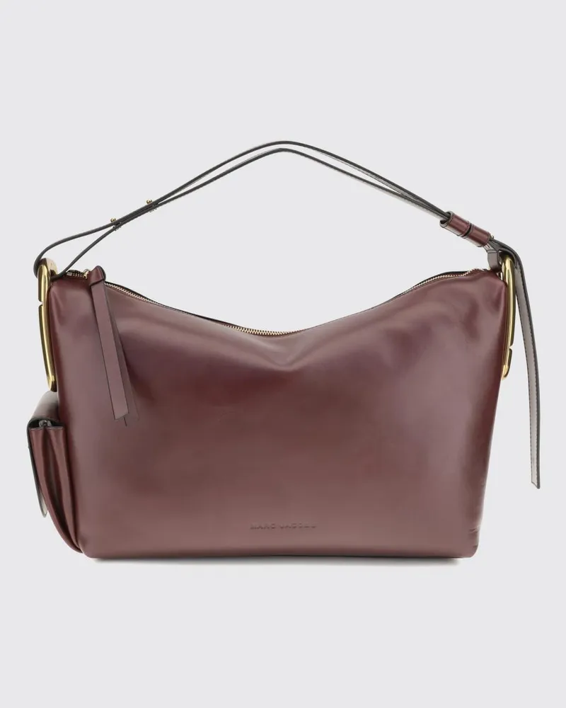 Marc Jacobs Scene Tote-Bag aus Leder mit laminiertem Double J-Logo Burgunderrot