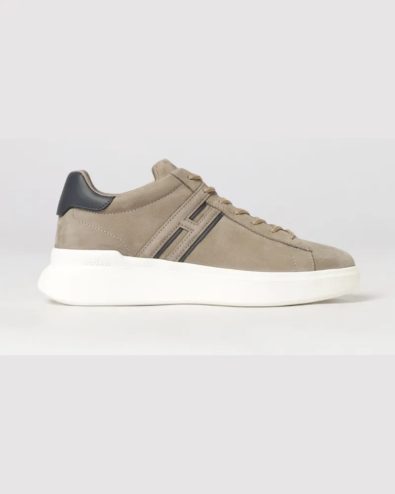 Hogan Low-Top-Sneakers H580 aus Veloursleder mit H-Logo und Plateausohle Earth