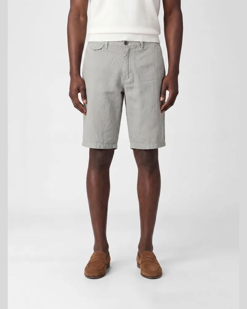 MYTHS Chino-Shorts aus Leinenmischung Grün