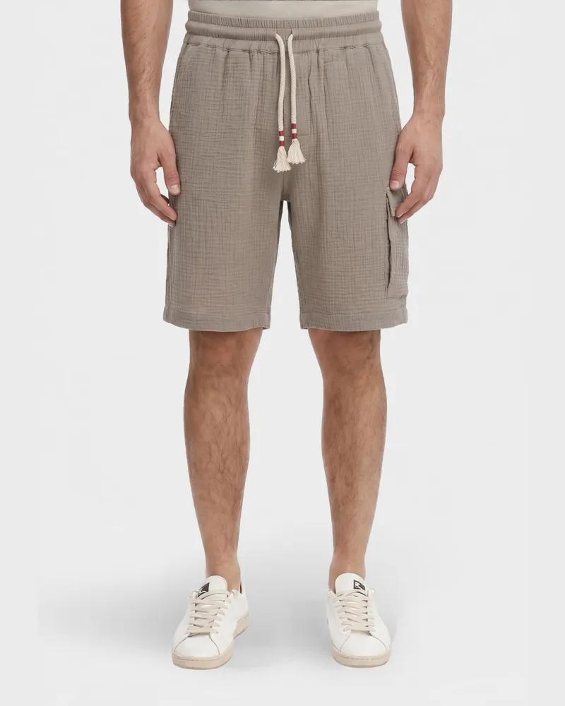 MC2 Saint Barth Cargo-Shorts aus Baumwolle Beige