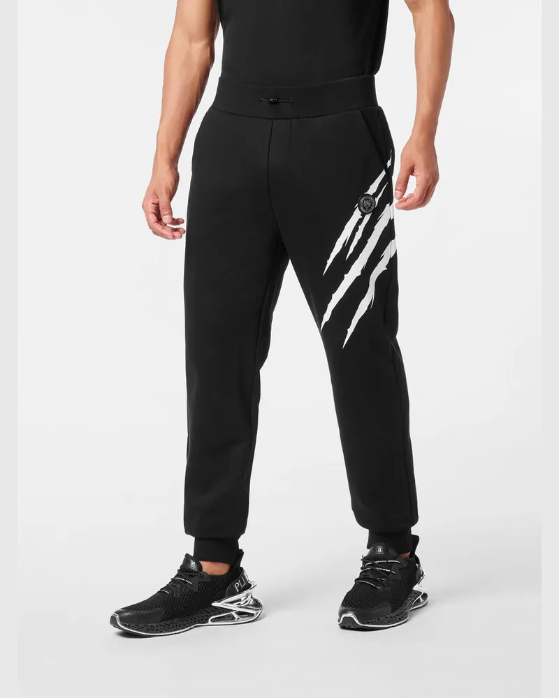 Philipp Plein Slim Fit Jersey-Jogginghose Scratch von mit Hexagon-Logo Schwarz