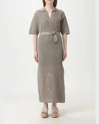 Brunello Cucinelli Kleid Taubengrau