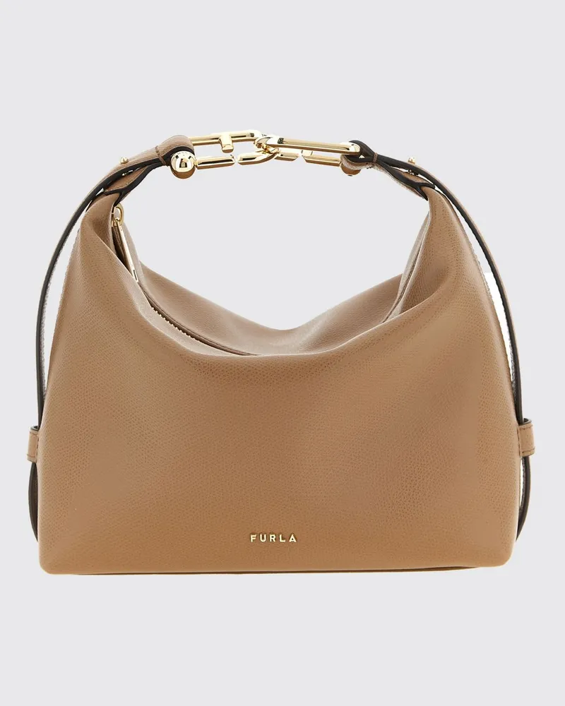 Furla Schultertasche damen Camel