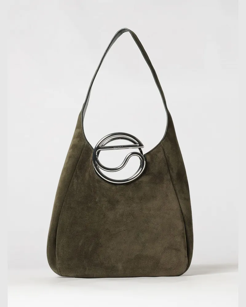 COPERNI Wildleder-Hobo-Tasche mit doppeltem Henkel Grün