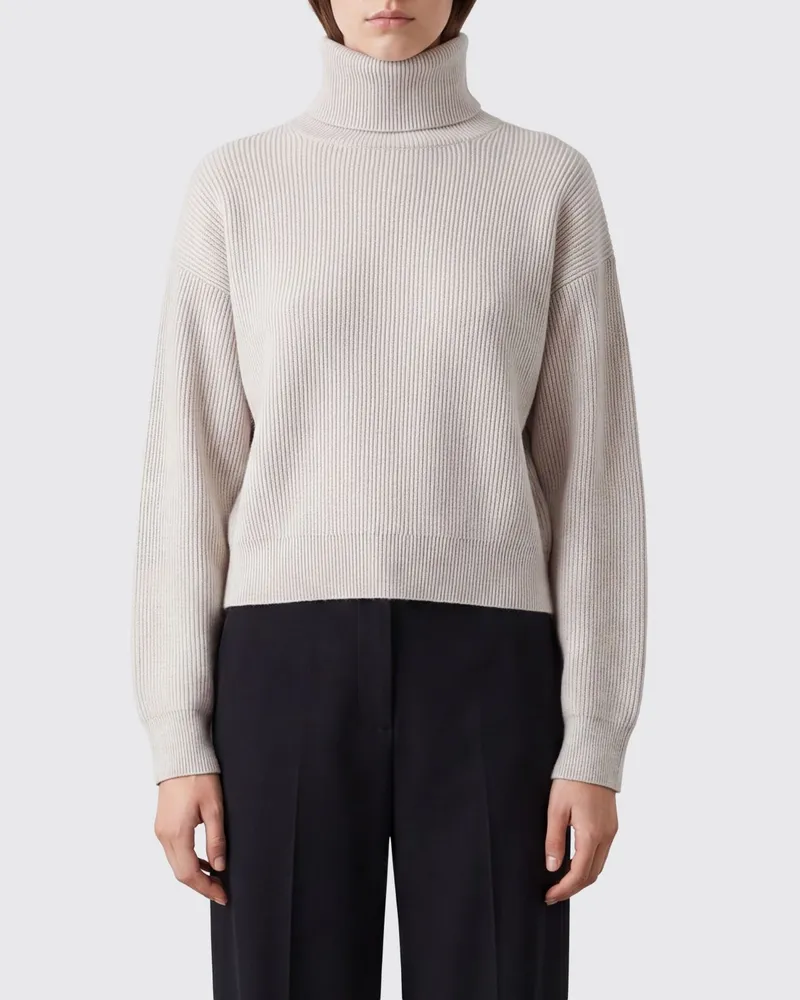 Brunello Cucinelli Rollkragenpullover in lockerer Passform aus Schurwolle, Kaschmir und Seide Braun