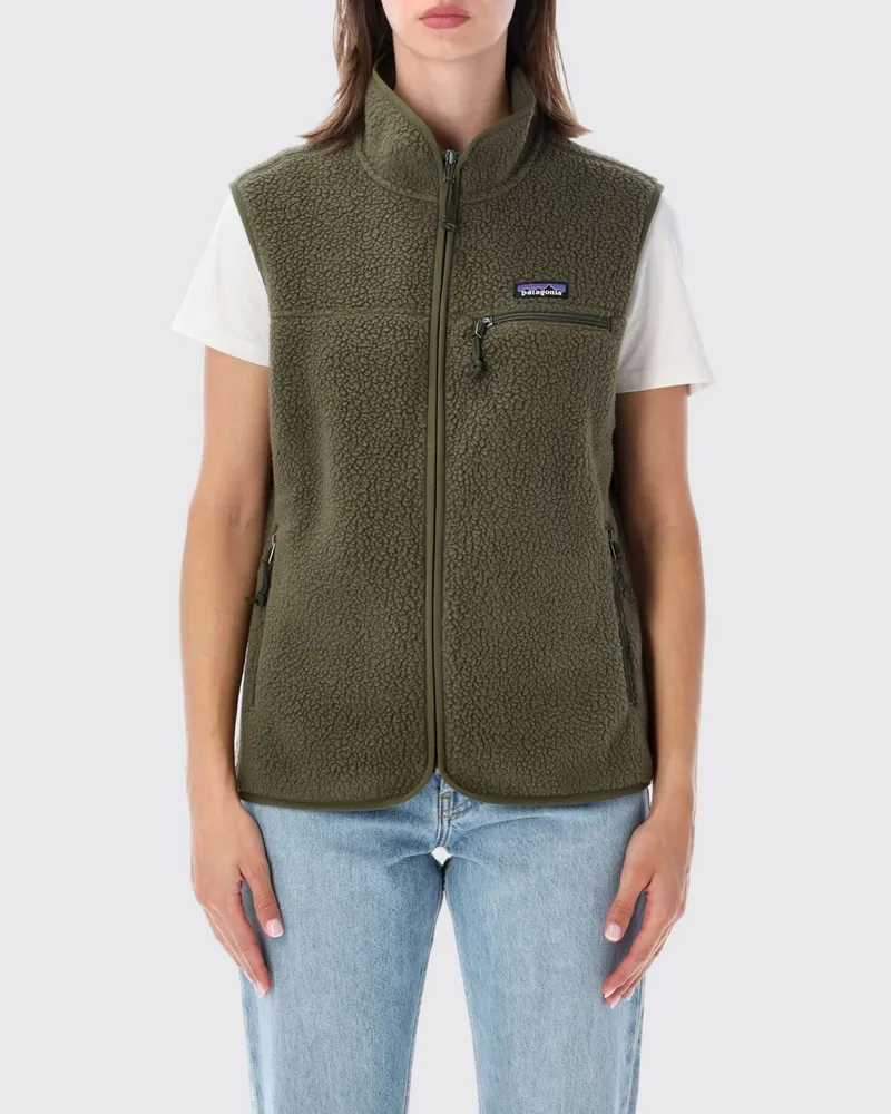 Patagonia Classic Retro-X® Fleeceweste mit Stehkragen und Reißverschlusstaschen Grün