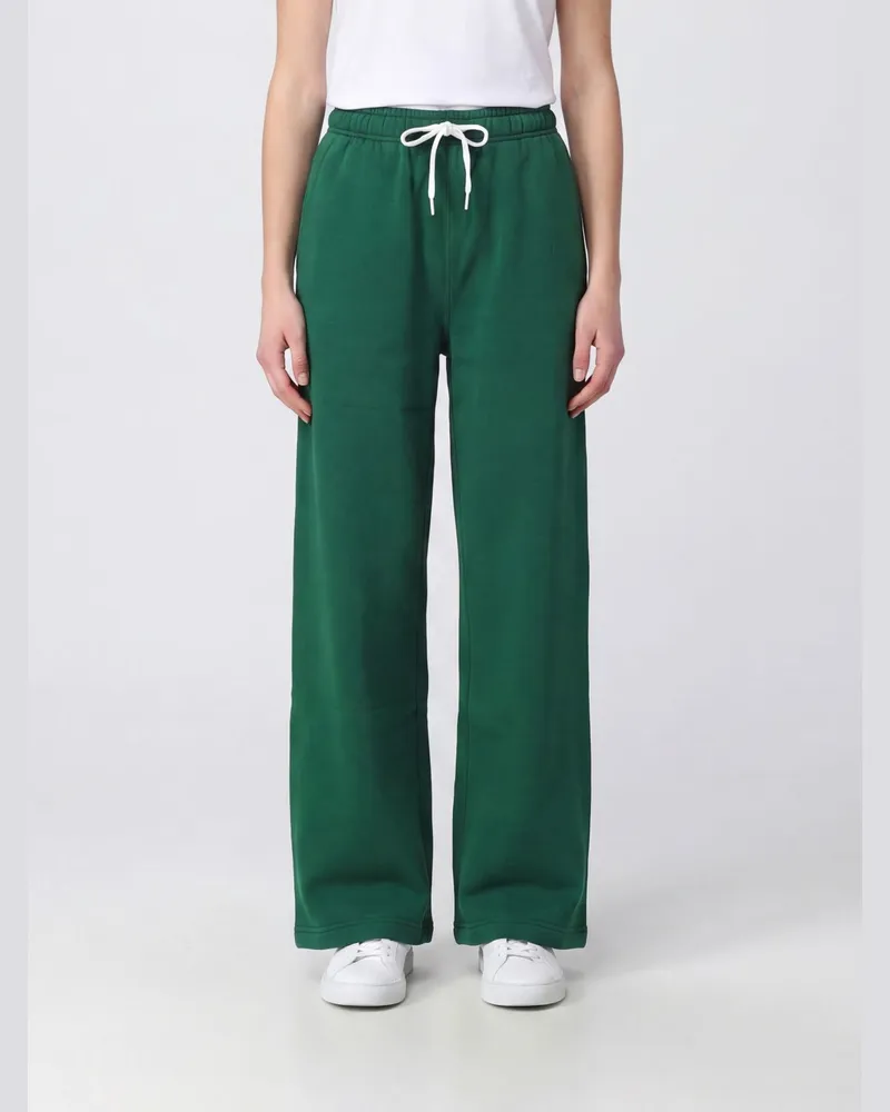 Ralph Lauren Jogginghose aus Baumwolle mit weitem Bein und hoher Taille Grün