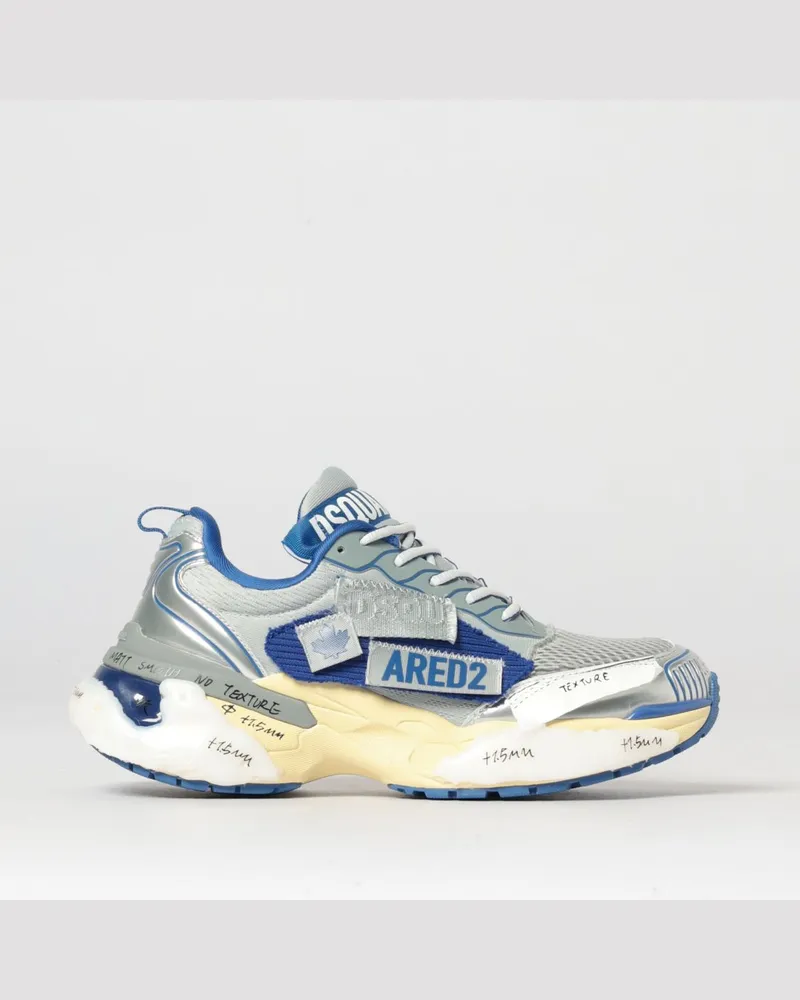 Dsquared2 Faster Mesh- und Gummi-Sneakers Grau