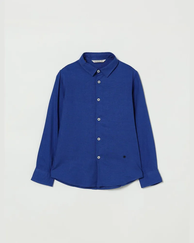 Manuel Ritz Basic Hemd Blau