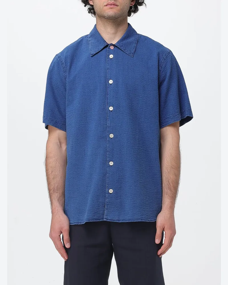 Paul Smith Freizeit-Baumwollhemd Blau