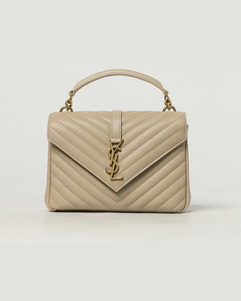 Saint Laurent Schultertasche damen Beige