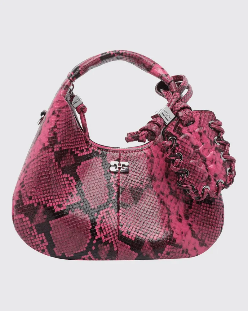 Ganni Schultertasche damen Fuchsia