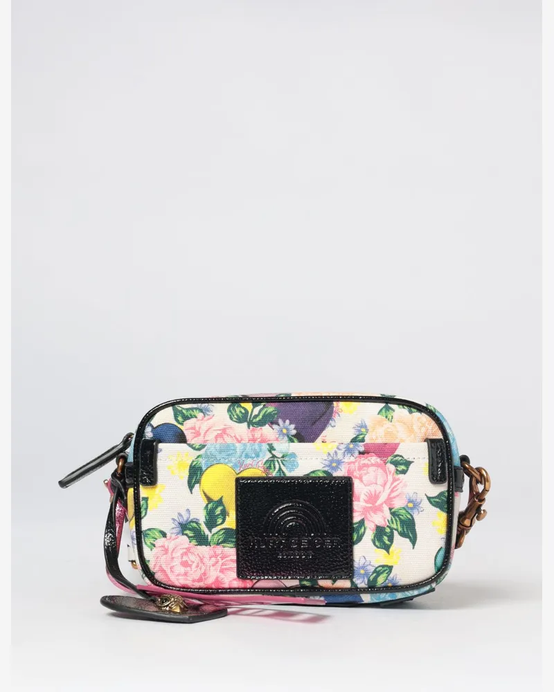 Kurt Geiger Southbank Mini-Umhängetasche aus Canvas mit Blumenmuster Schwarz