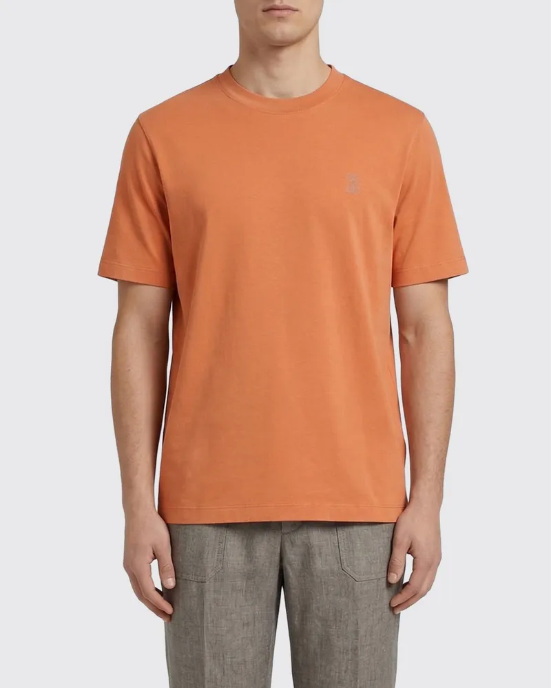 Brunello Cucinelli T-shirt herren Apricot