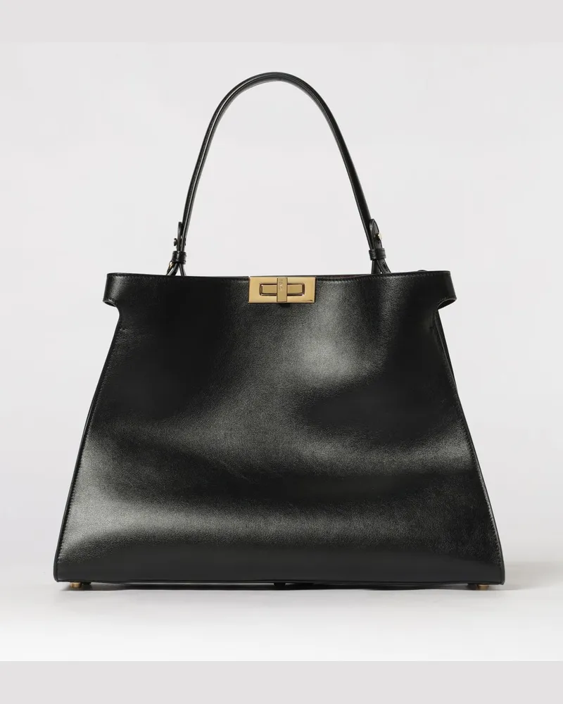 Fendi Way Ledertasche Schwarz