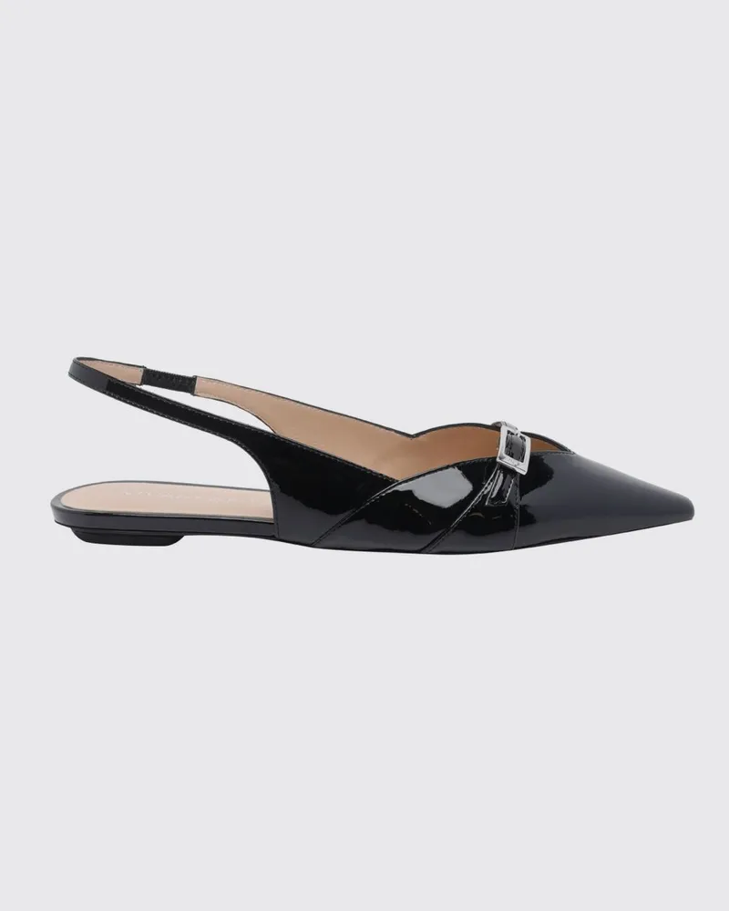Stuart Weitzman Slingback-Ballerina aus Lackleder Schwarz