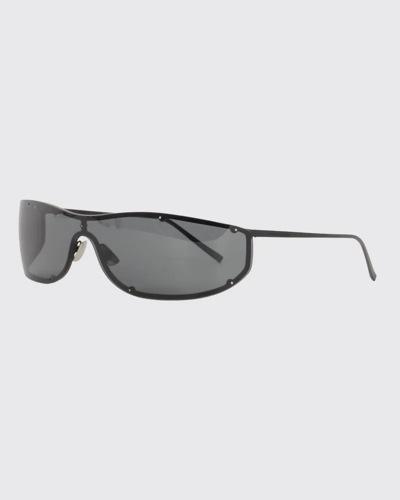 Saint Laurent Masken-Sonnenbrille aus Metall mit Nylon-Gläsern Schwarz