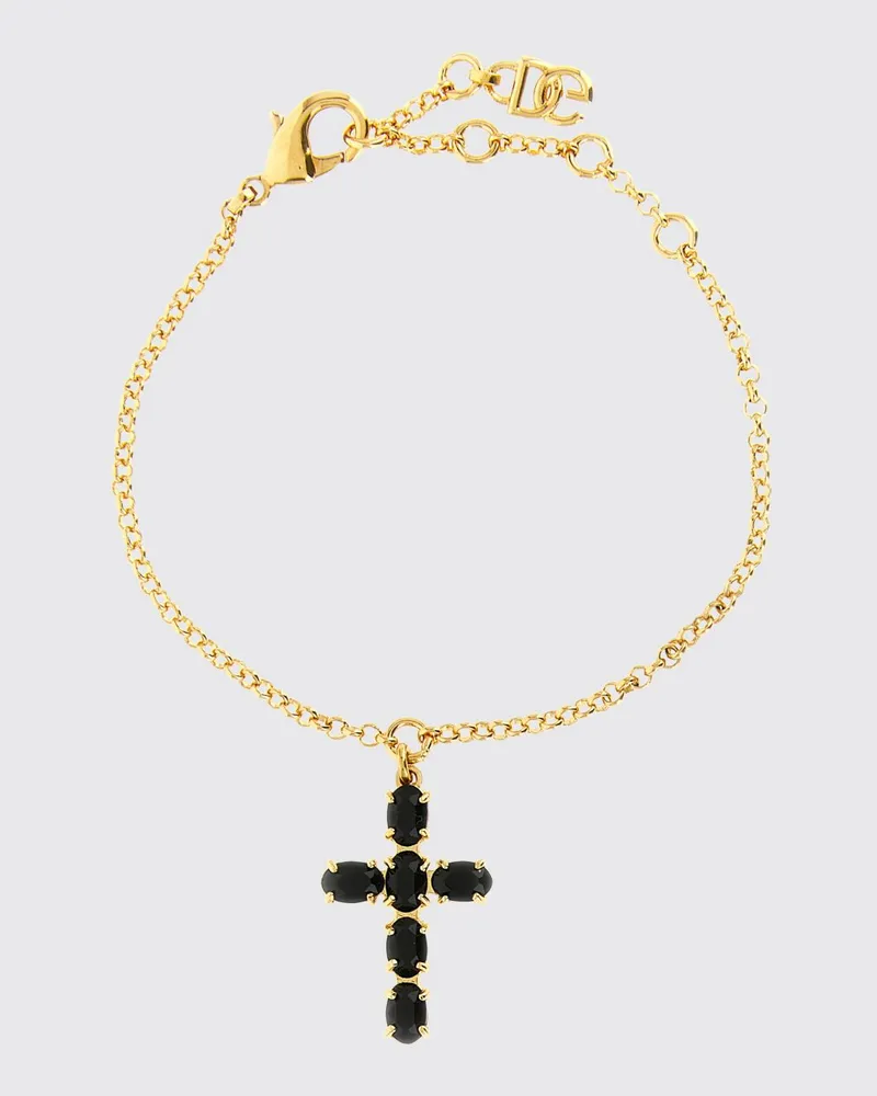 Dolce & Gabbana DOLCE  GABBANA Armband Dolce & Gabbana mit Kreuz-Anhängern und DG-Monogramm Gold