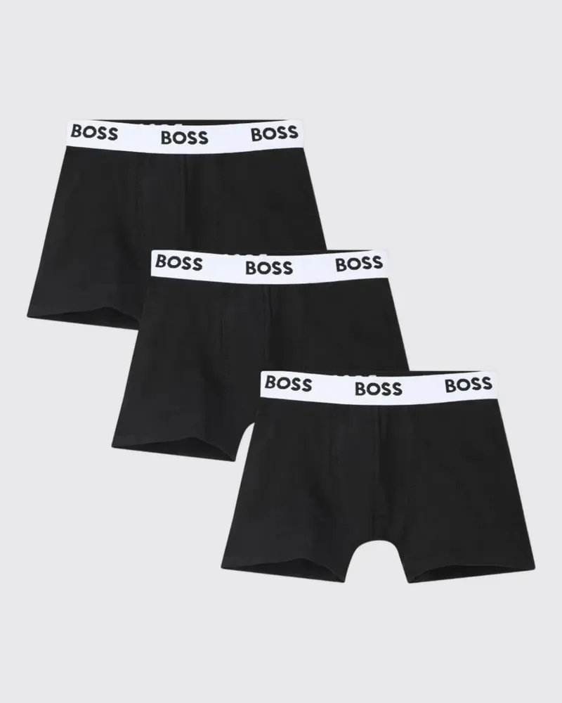 HUGO BOSS 3er-Set Stretch-Baumwoll-Boxershorts mit Jacquard-Logo Schwarz