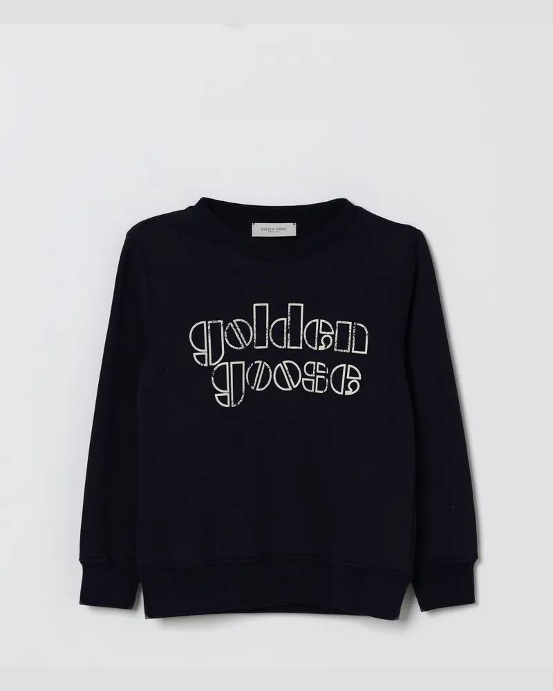 Golden Goose Rundhals-Sweatshirt aus Baumwollmischung Blau