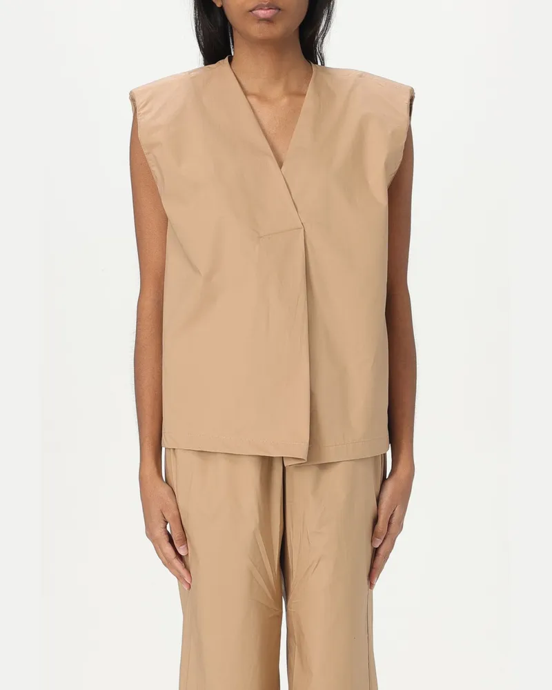 Kaos Top damen Camel