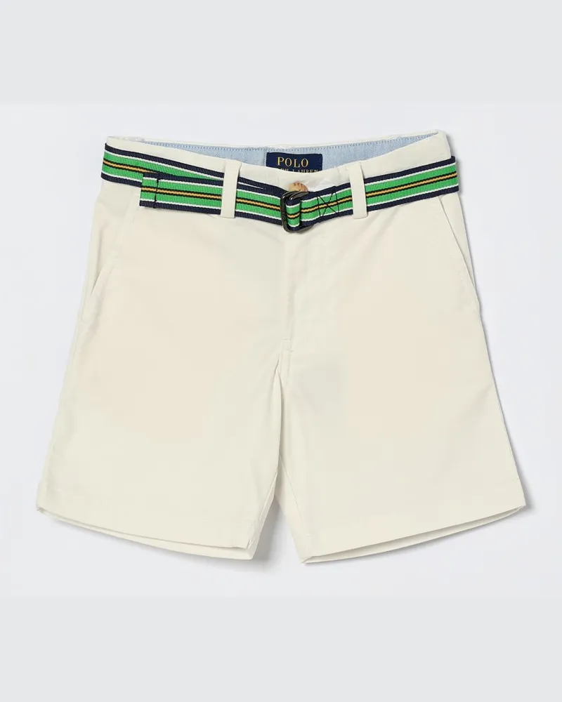 Ralph Lauren Baumwollshorts mit Gürtel Weiß