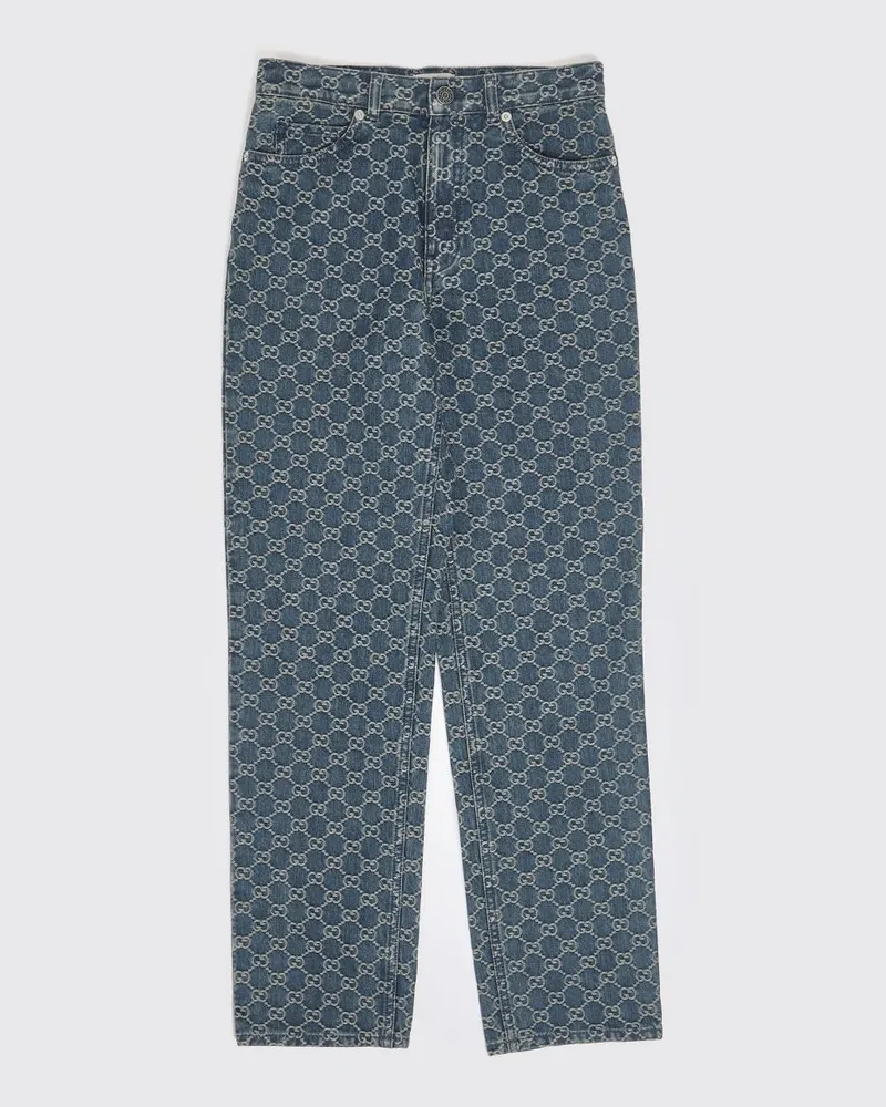 Gucci Straight-Jeans für Jungen aus Denim mit GG-Monogramm Denim