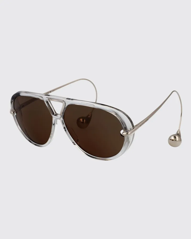 Bottega Veneta BV1273S Sonnenbrille aus Metall und Acetat Grau
