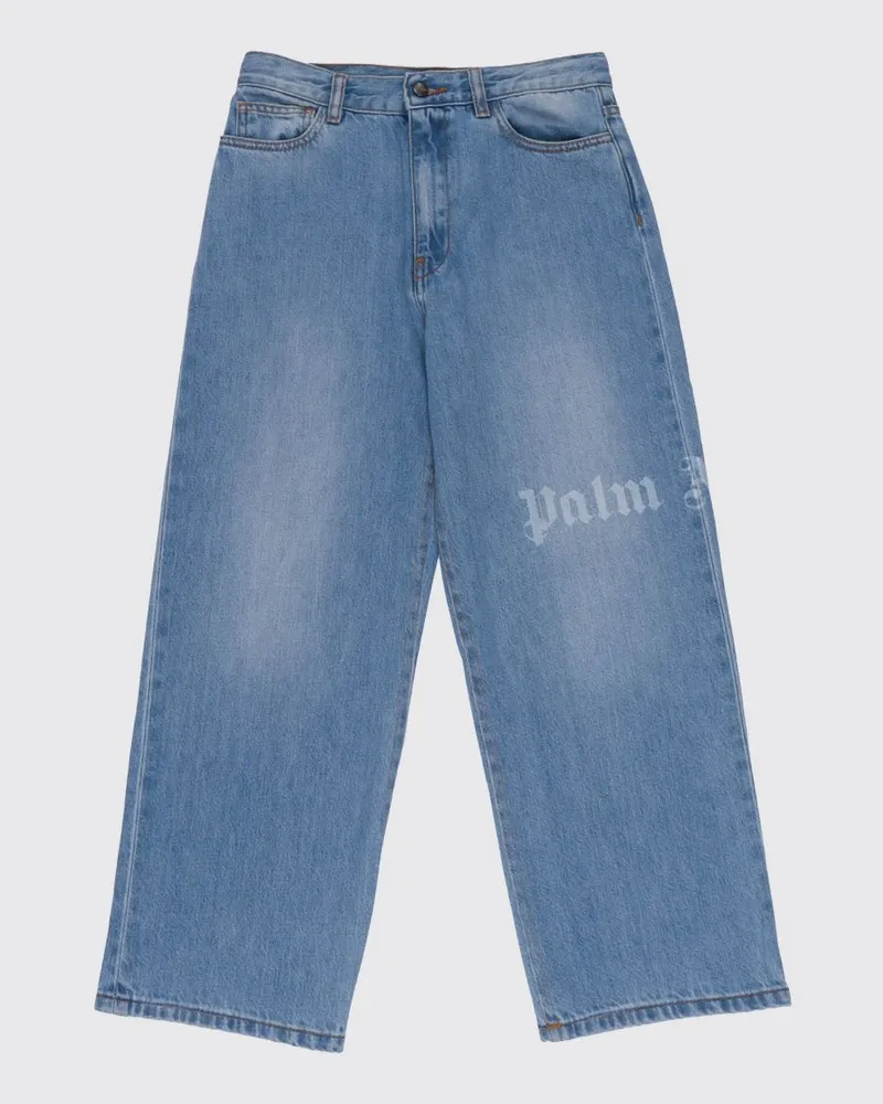 Palm Angels Straight Jeans aus Baumwolldenim mit Logo Denim