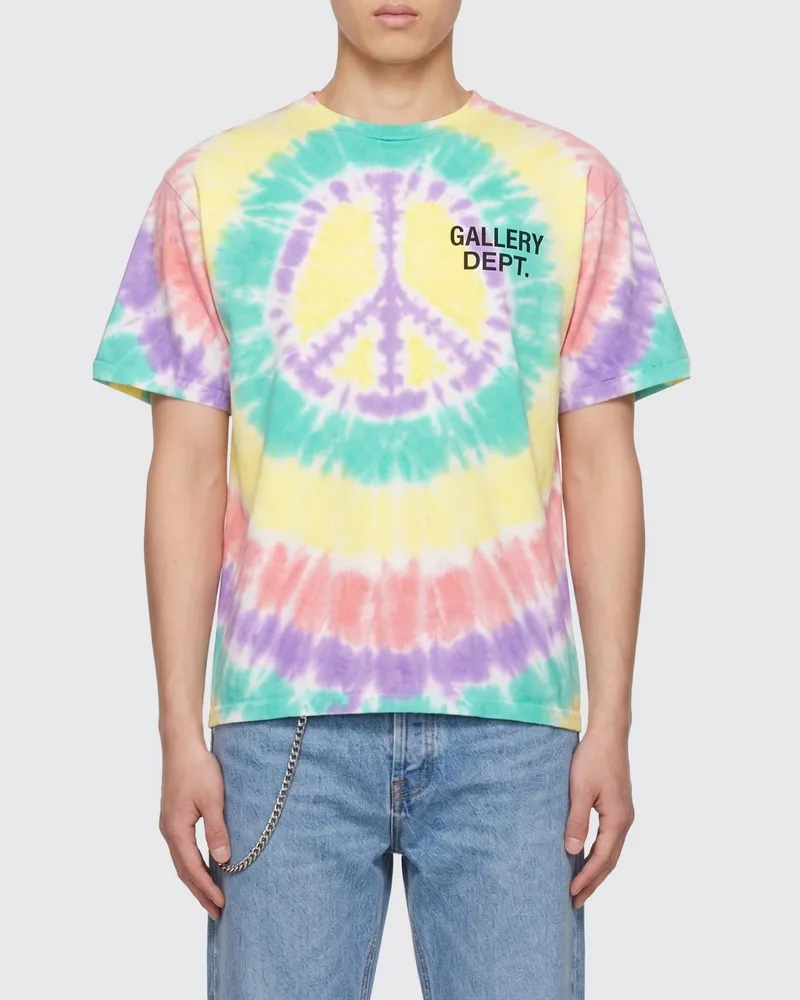 GALLERY DEPT. Tie-Dye-T-Shirt aus Baumwolle mit kontrastierendem Logo Bunt