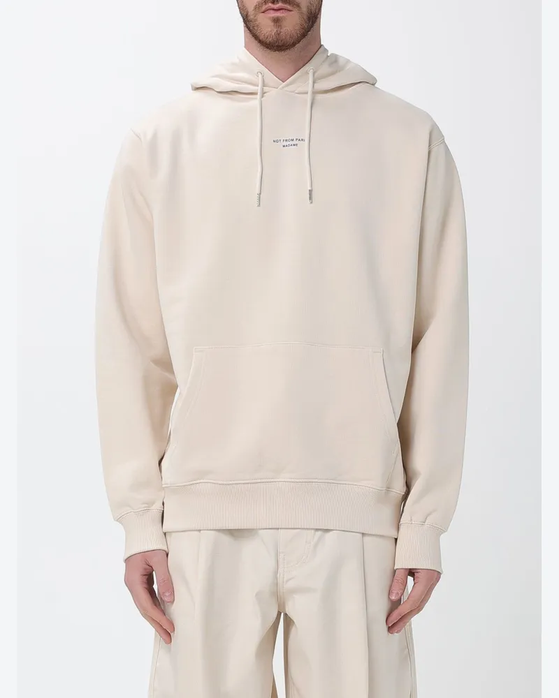Drôle de Monsieur Baumwoll Hoodie mit Logo Sand