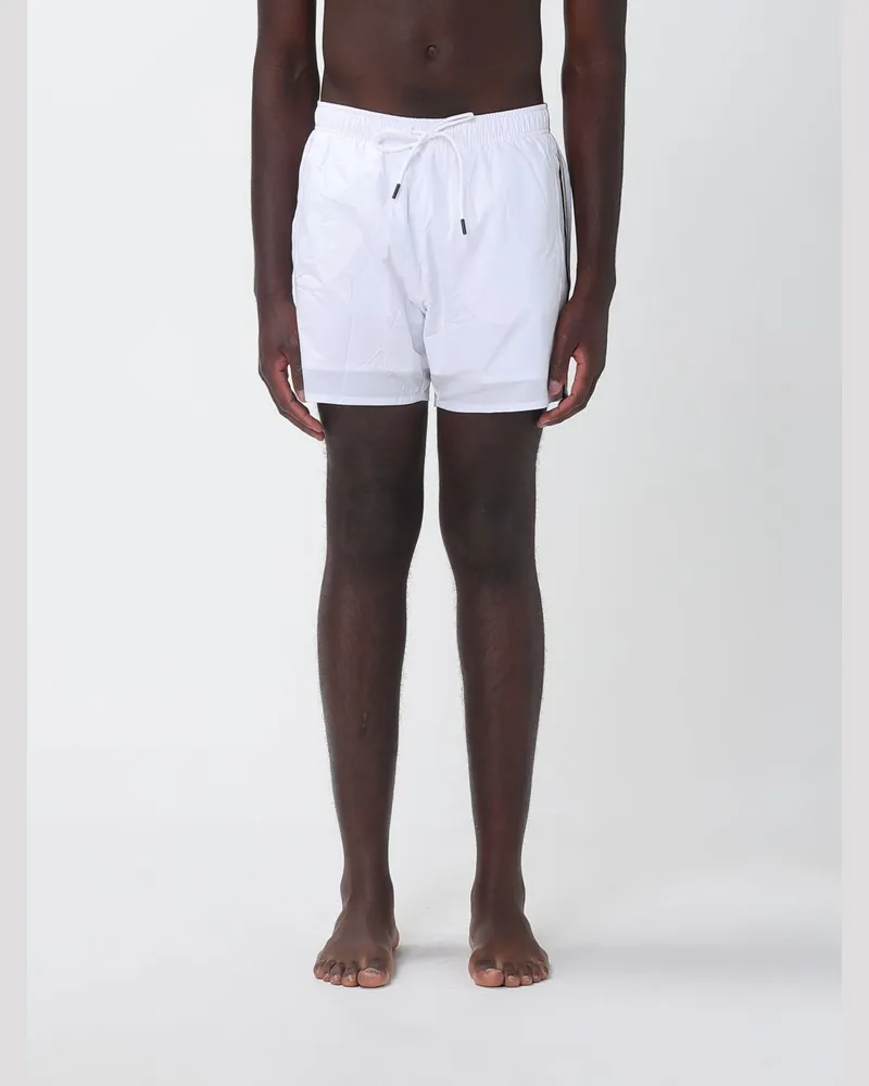 HUGO BOSS Badeanzug aus Nylon mit Kordelzug Weiß