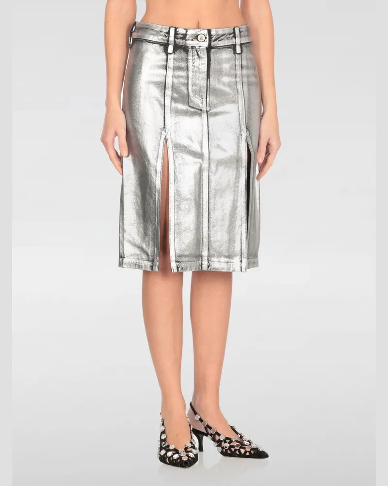 ATTICO Rock damen Silber
