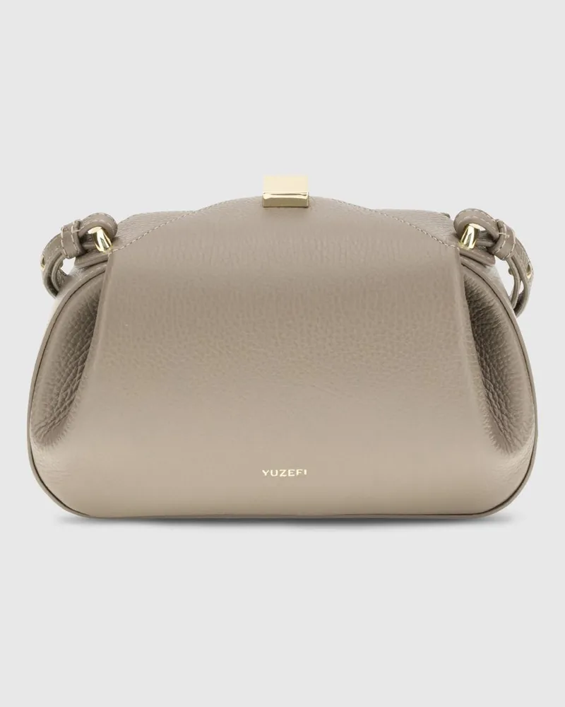 YUZEFI Clutch damen Taubengrau
