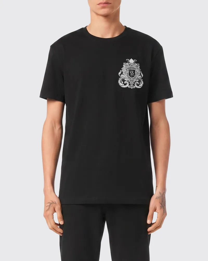 Billionaire T-Shirt aus Baumwolle mit Logo Schwarz