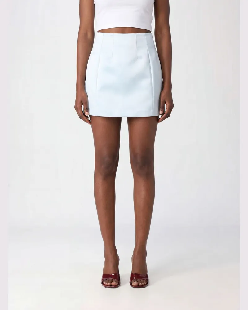 Retrofête Hoch taillierter Mini-Bleistiftrock Retrorfete aus Crêpe in Slim Fit Blau