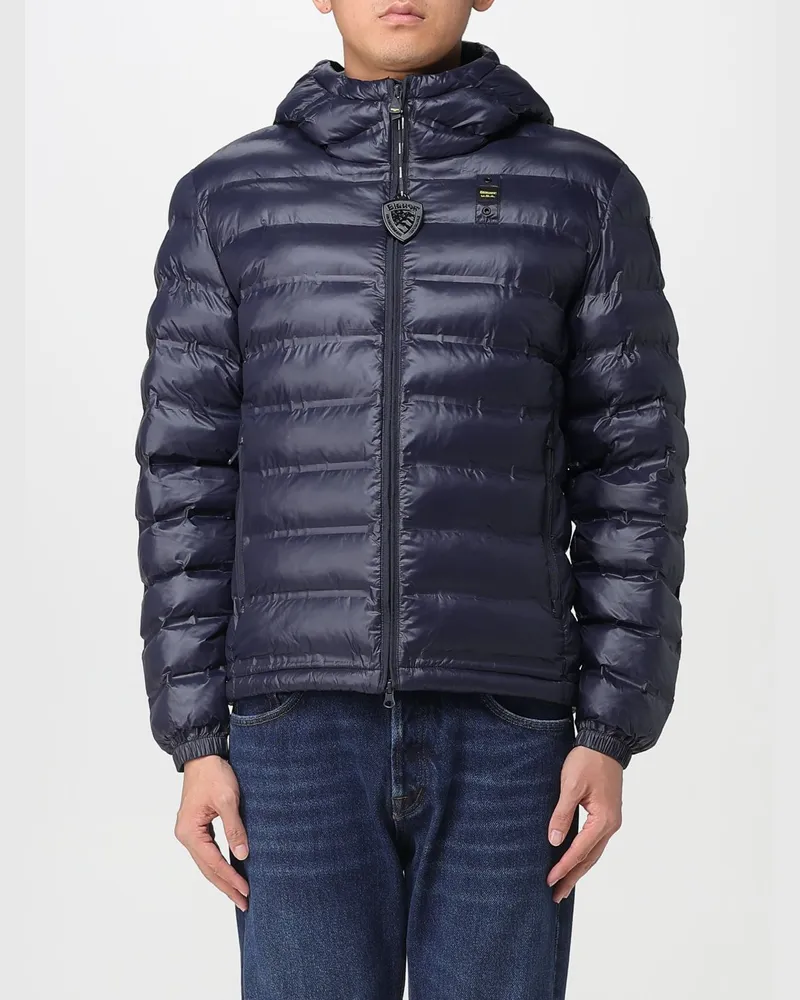Blauer Jacke herren Blau