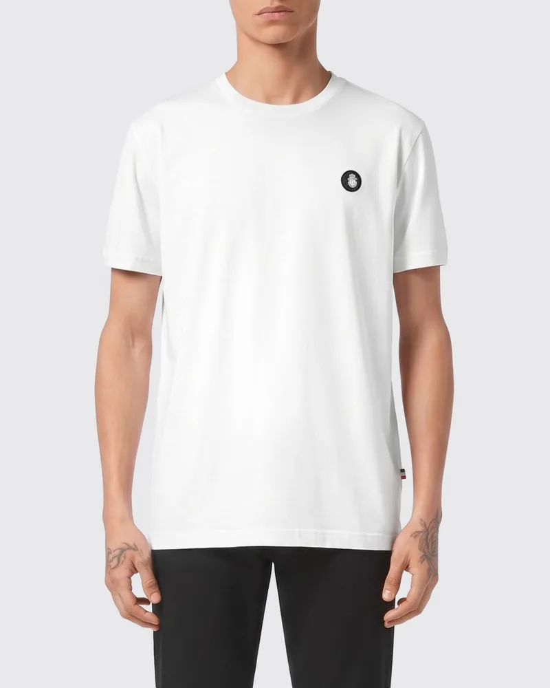 Billionaire Baumwoll-T-Shirt mit Logo Weiß