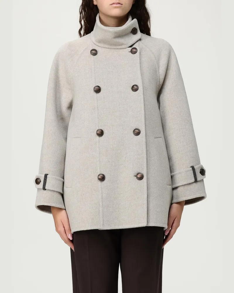 Brunello Cucinelli Mantel damen Beige