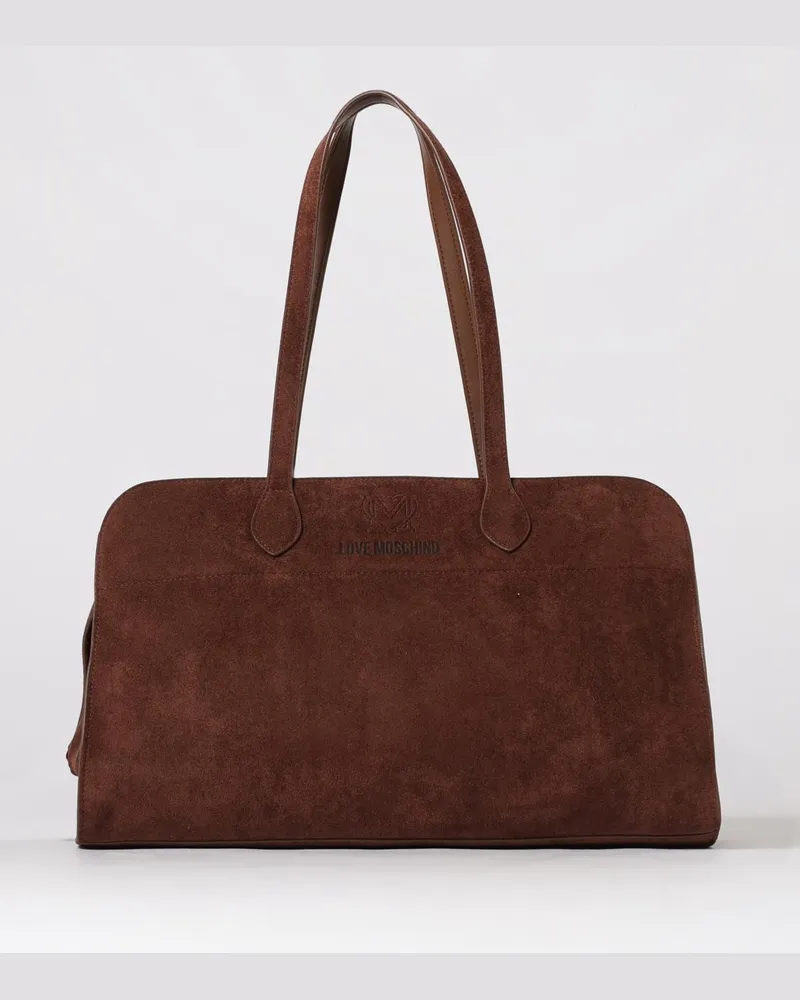 Moschino Schultertasche damen Kakao