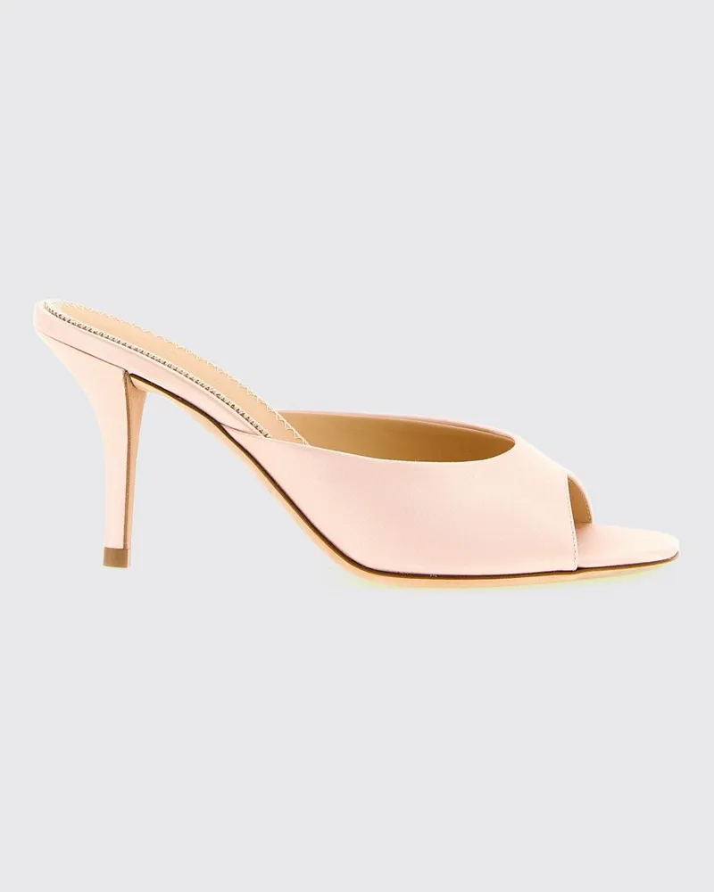Magda Butrym Mules-Sandalen aus Seidensatin mit hohem Stiletto-Absatz Pink