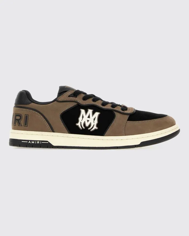 Amiri Newport-Sneaker aus Leder und Wildleder mit Kontrastlogo von Braun