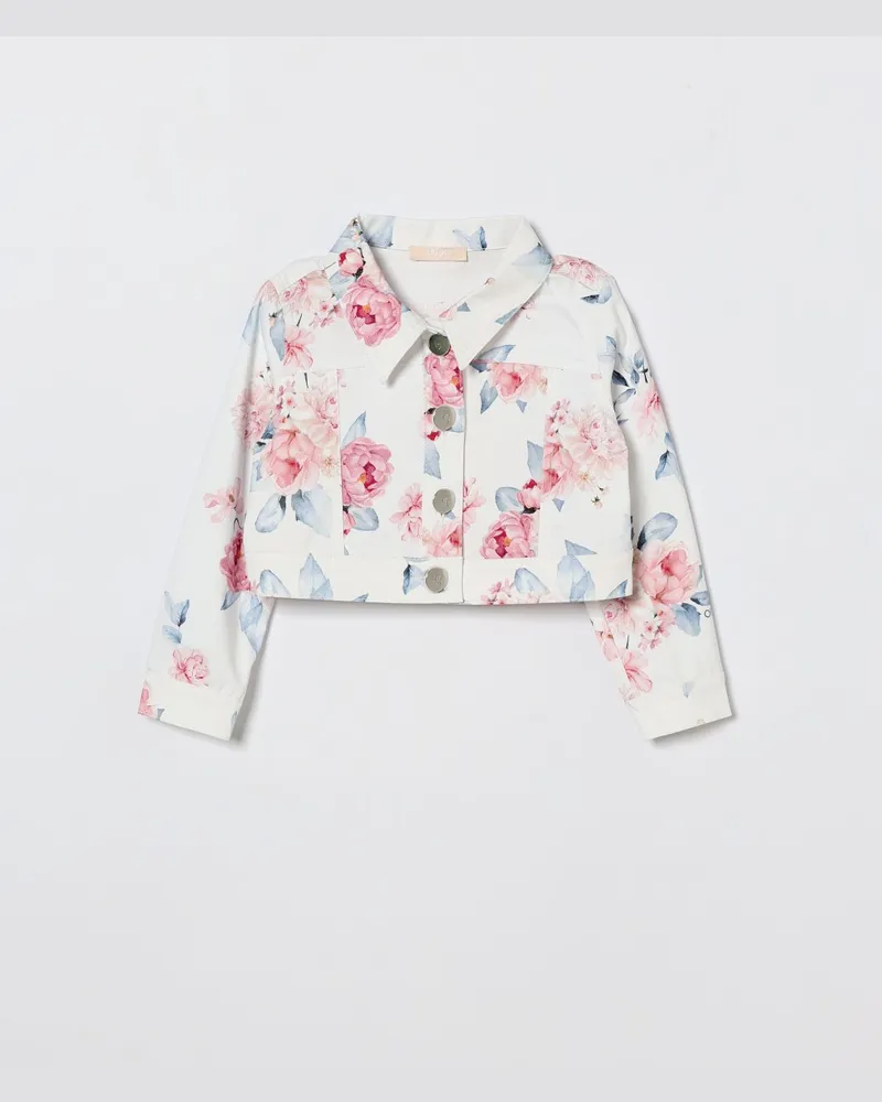 Liu Jo Blumen-Baumwolljacke Weiß