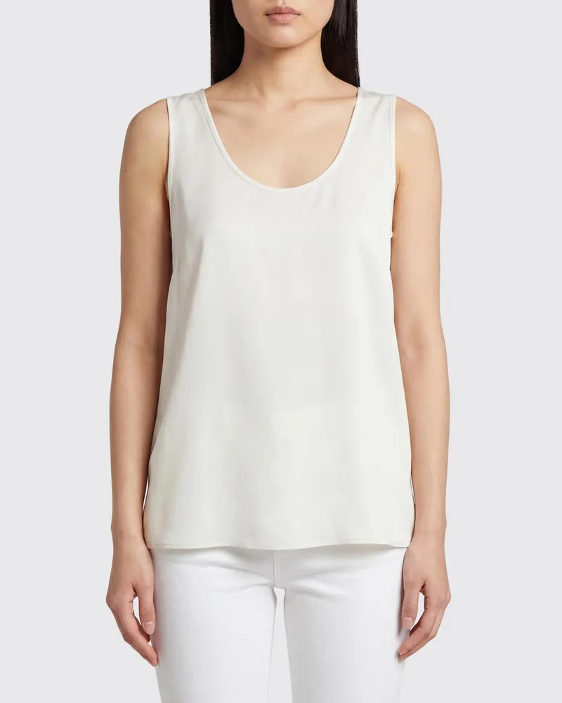 P.A.R.O.S.H. Ärmelloses Top P.A.R.O H. aus Polyester mit U-Ausschnitt Weiß