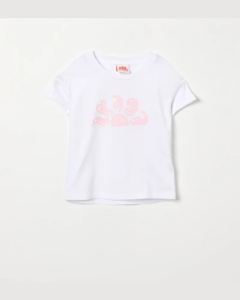 Sundek Baumwoll-T-Shirt mit Logo Weiß